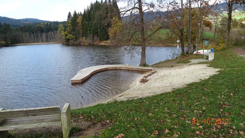 Badesee Freudensee mit Steg